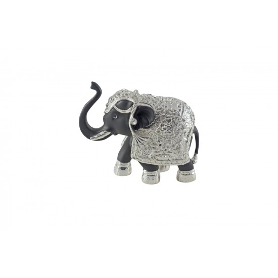 buy silver electro plating elephant statue - 5 x 5.5 inch