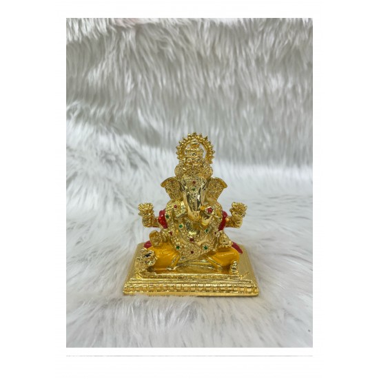 buy gold electro plating elephant statue - 5 x 5.5 inch